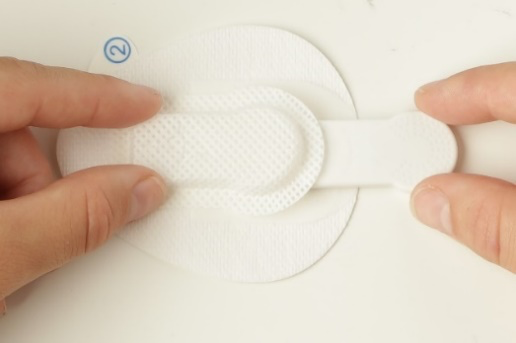 Sensor placed in patch pocket