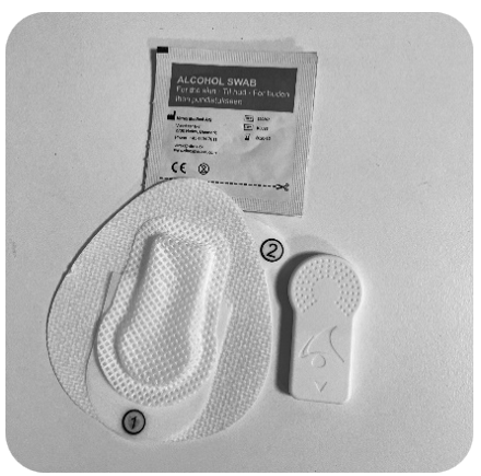 Cleaning wipe, sensor and sensor patch