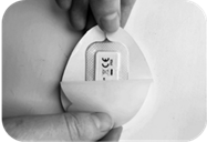 Removing the back of the patch