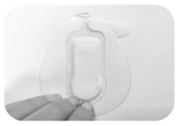 Patch fastened around sensor