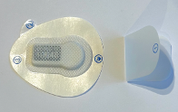 Pressing the sensor firmly into the pocket