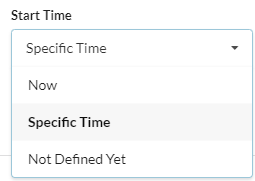 Start time options