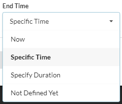 End time options