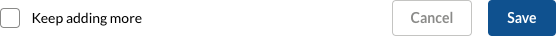 Keep adding more checkbox next to Cancel and Save